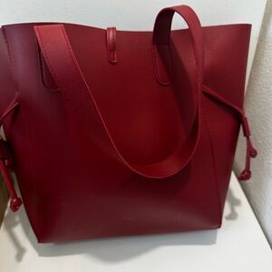 Stephanie Johnson Red Leather Tote Bag